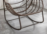 Outdoor Rattan Rocking Chair,Padded Cushion Rocker Recliner Chair Outdoor for Front Porch, Living 82268484