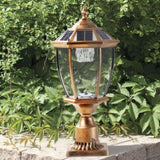 Retro gold Solar Column Headlights With Dimmable LED 1 pack W1340133339