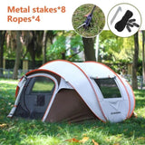 4-6 Persons White Brown Pop-Up Boat Tent T2602P172476