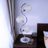 Elegant Crystal Globe Table Lamp Triple Light Design B080P323126