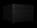 W48'' x H47.3'' x 2 Panels Metal Privacy Screen, Outdoor Privacy Panels, Trash Can Enclosure, Air W1586P455955