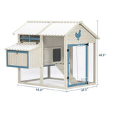 ZUN Weatherproof outdoor chicken coop with waterproof PVC roof. Outdoor chicken coop with removable W142777681