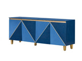 TREXM 60" Retro Buffet Cabinet with Storage, 4-Door Vintage Sideboard Cabinet with Dimensional N715P290575M