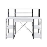 Writing Desk with One Drawer and 8 Open Compartment, Black B016P311822