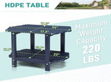 2-Tier Side Table, HDPE Adirondack Table Patio Side Table, Weather Resistant End Table Small 43896743