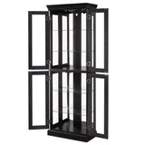 Elegant Lighted Glass Curio Display Cabinet Wooden Frame Storage for Living Room, Kitchen & Pantry W1758P297547