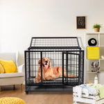 ZUN Dog Crate Dog Cage Dog Kennel for Large Dogs, Heavy Duty 36 in Pet Playpen for Training Indoor 25996748