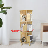 3-Layer Rotating Bookcase 360 Rotating Display Rack Pine Wood Rotating Bookshelf 17708512