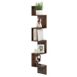 5-layer brown wall mounted corner stand/bookshelf 94784813