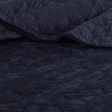 3 Piece Velvet Quilt Set Navy King/Cal King B03597472