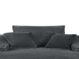 NEW Convertible Chaise Lounge Chair Plush with Wide Armrest & Throw Pillows, Cozy Boneless Sleeper W3975P479028