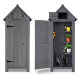70in Black Double Slope Top Fir Courtyard Storage Room Dark Gray 24937639