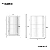 ZUN Dog Playpen 8 Panels 40" Height Heavy Duty Dog Fence Puppy Pen for Large Medium Small Dogs Indoor W368P233995