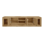 ZUN 78'' Modern TV Stand with 6 Cabinets& 2 Open Compartments, Entertainment Center for TVs up to 90'', 86345195