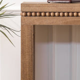 Convenience Concepts Natural Wood Console Table/Desk with Real Wood Beads Decoration W2729P198988