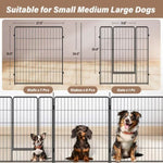 ZUN Dog Playpen Indoor Outdoor, 32" Height 8 Panels Fence with Anti-Rust Coating, Metal Heavy Portable W1134142985