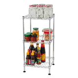 ZUN 3-Tier Steel Wire Shelving Tower 10508574