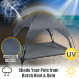 35.5" x 32" Dog Cot with UV Protection Canopy Shade 54012351