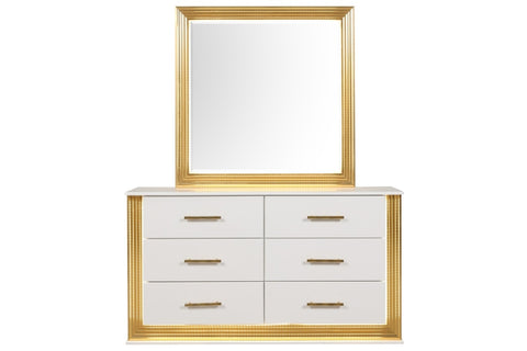 ZUN Contemporary Style 6-Drawer Dresser Made with Wood & Gold Finish B009P152664