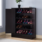Shoe/Storage Cabinet with Two Doors Five Shelves - Dark B107134428