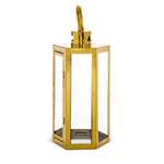 ZUN FRANK 16"H STAINLESS STEEL LANTERN 72192.00GLD