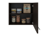 Sterling Wall Cabinet with 1 Door and 2 Shelves, Dark Walnut B097P474308