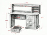 47" Computer Desk with 3 Drawers & Storage Shelves, Home Office Study Writing Table 45828314