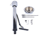32" Steering Column Tilt Street Rod Floor Shift with Wheel Adapter No Key Chrome 25399086