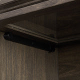 Glass display cabinet 4 Tier Glass Display Cabinet Storage Curio Cabinet with Flip up Glass Doors, W2275P206601