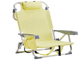 63*65*82cm Short Oxford Cloth Silver White Aluminum Tube Bearing 100kg Beach Chair Yellow 14794993