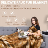 Luxurious Faux Fur Blanket - 2-Side Design , Soft & Warm, Ideal 27997775