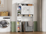 Vividwood Over The Storage Cabinet, Farmhouse Storage Cabinet Over with 2 Barn Door & T5618P505967