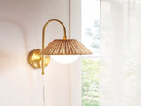 Rattan Weave Wall Sconce B035122353