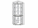 Lighted Corner Curio Cabinet - Display Case for Living Room, Antique Collectibles, Wine & Bar Glass 88585341