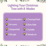 ZUN Pre-lit Christmas Artificial Tree 4-Piece Set, Garland, Wreath and Set of 2 Entrance Trees, X-mas 00666330