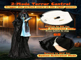 7.2FT Soul Snatching Demon Halloween Animatronic, Animated Head Lowering Motion, Sound Activated 79504142
