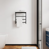 Heated Towel Rack with Top Shelf, 3-Bar Towel Wall MountedWarmer for Bathroom with Intelligent Touch T3177P305030