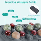 Stone Abdominal Massager - Dual Rotating Heads with 6 Red Lights, 5 Modes 3 Speeds 3 Heat Settings, 83064798