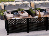 W48'' x H47.3'' x 2 Panels Metal Privacy Screen, Outdoor Privacy Panels, Trash Can Enclosure, Air W1586P455955