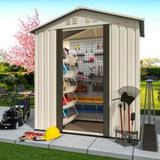 Outdoor Storage Garden Shed 5FTx3FT Apex Roof White 84635656