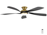 52-Inch Ceiling Fan with Light, Dimmable Light with Memory Function, DC Motor, Quiet Operation, 5 W934P608497