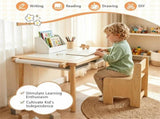 3-Piece Kids Activity Table and Chair Set with Storage Bins & Replaceable Paper Roll, 58546981