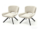 Fabric dining chair set of 2, modern soft cushioned dining chairs, comfortable backrest, W3851P494056