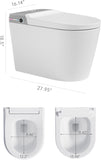 ZUN Smart Toilet, Smart Bidet Toilet with Remote Control, Raised Tankless Toilet with LED Display, W2026P200286