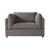 Enda Oversized Living Room Pillow Back Cuddler Arm Chair with Ottoman T2574P196962