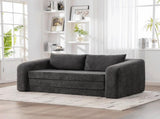 71" 2-in-1 Pull Out Foldable Loveseat Sofa Bed with Armrest & Backrest Pillows, Convertible Chenille W3118P388902