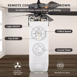 ZUN 52 Inch Crystal Chandelier Fan with Lights and Remote Control, Modern Ceiling Fan with Dual Finish W1592P163571