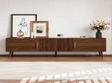 Mid Century TV Stand 2 Drawers, Media Console Table for TVs up to 80'', Entertainment Center N710P222772P