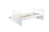 Twin Size Bed Headboard, Footboard, Trundle and Three Storage Drawers, Twin Size Pine Wood Bed W504P197162