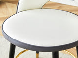 360 &deg rotatable bar.Modern White and Dark Gray Spliced Color PU comfortable upholstered bar W1151P268924